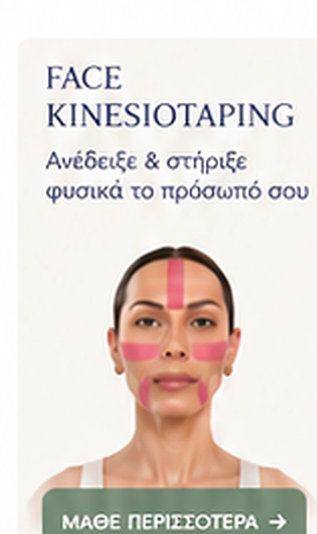 Face Kinesiotaping — Ανέδειξε & στήριξε φυσικά το πρόσωπό σου